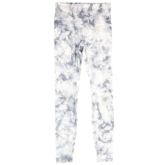 LULULEMON Wunder Under Hi-Rise 28" Dual Shibori Antique White Baltic Grey Size 6 - Picture 6 of 8